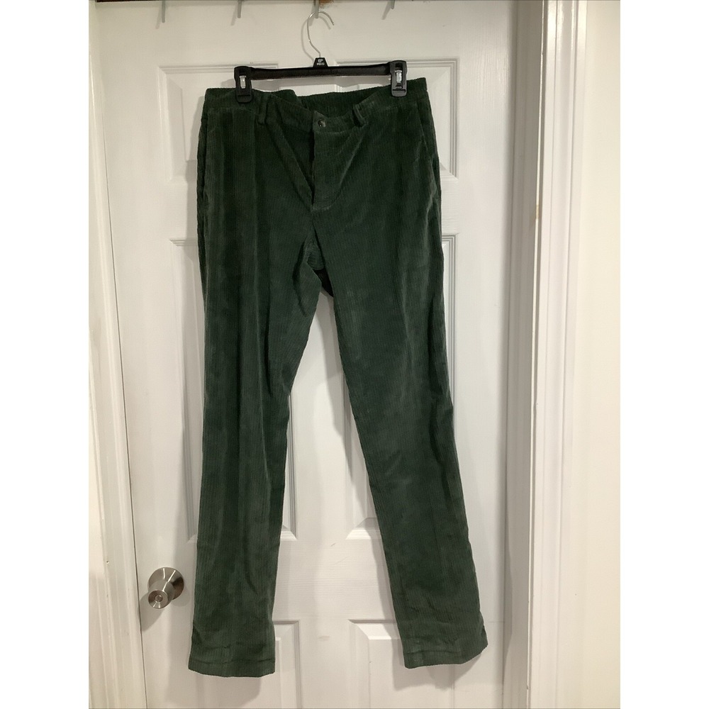 Mason's Pinwale Corduroy Pants in Green See Measurements For Size